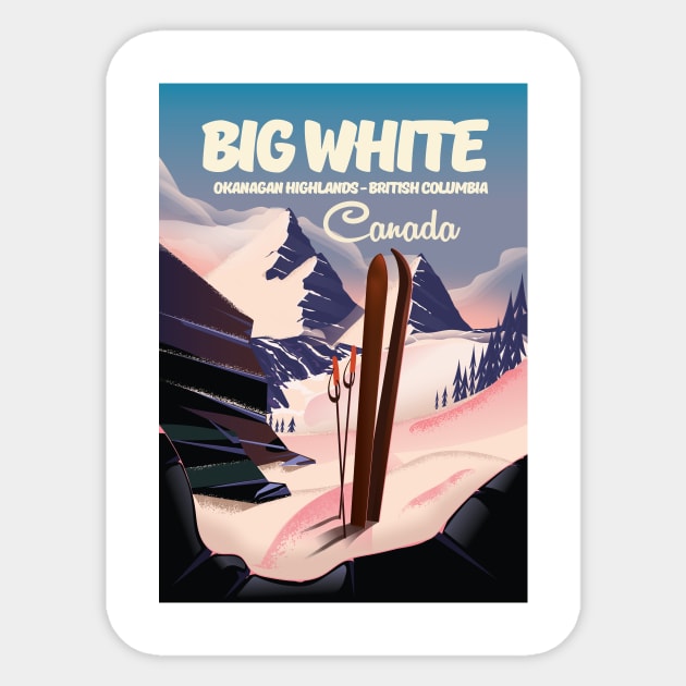 Big White Ski Okanagan Highlands in British Columbia Sticker by nickemporium1